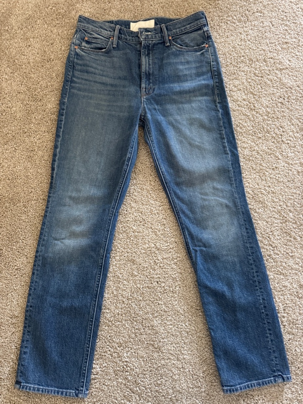 MOTHER Women’s The Dazzler  Straight-Leg Jeans in boys don't cry wash